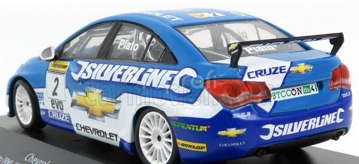 Edicola Chevrolet Cruze Lt Team Rml Silverline Chevrolet N 2 Champion Season Btcc 2010 Jason Plato 1:43 Modrá Bílá