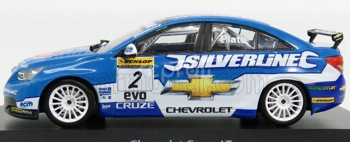 Edicola Chevrolet Cruze Lt Team Rml Silverline Chevrolet N 2 Champion Season Btcc 2010 Jason Plato 1:43 Modrá Bílá