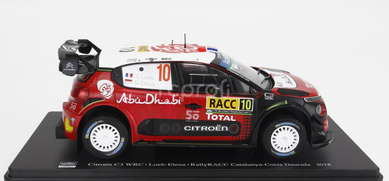Edicola Citroen C3 Wrc Abu Dhabi N 10 Winner Rally Catalunya Costa Daurada 2018 Sebastian Loeb - Daniel Elena 1:24 Černá Červená Bílá