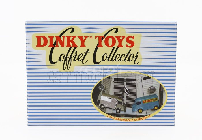 Edicola Citroen Set L'indispensable Citroen 2x H-type 1200kg Van Cibie 1955 - Coffret Box 1:43 Stříbrná Modrá