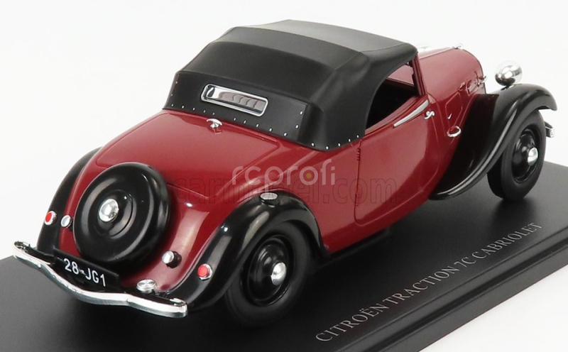 Edicola Citroen Traction 7c Avant Cabriolet Soft-top Closed 1934 1:24 Měděná Černá