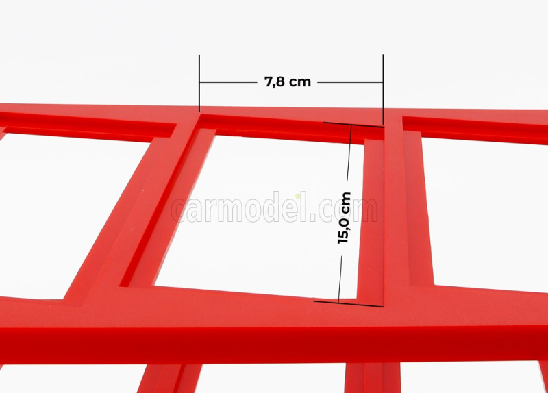 Edicola Display box Espositore Aperto (open) Lungh.lenght Cm 49.0 X Prof.depth Cm 18.3 X Alt.height Cm 20.3 (vano Piano - Garage - Lenght Cm 46.5 - Depth Cm 18.2 Height Cm 8.4 - Vano Singolo - Depth Cm 15.0 Height Cm 7.8 ) 1:43 Red