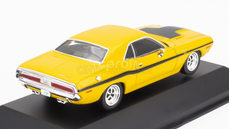 Edicola Dodge Challenger R/t 440 Coupe 1970 - Con Vetrina - With Showcase 1:43 Žlutá Černá