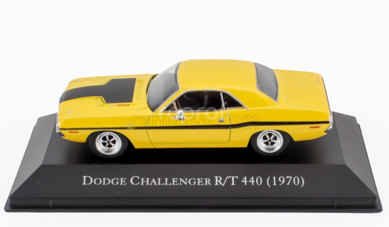 Edicola Dodge Challenger R/t 440 Coupe 1970 - Con Vetrina - With Showcase 1:43 Žlutá Černá