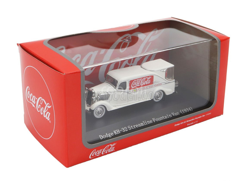 Edicola Dodge Kh-32 Streamline Van Fountain Coca-cola 1934 1:72 Bílá
