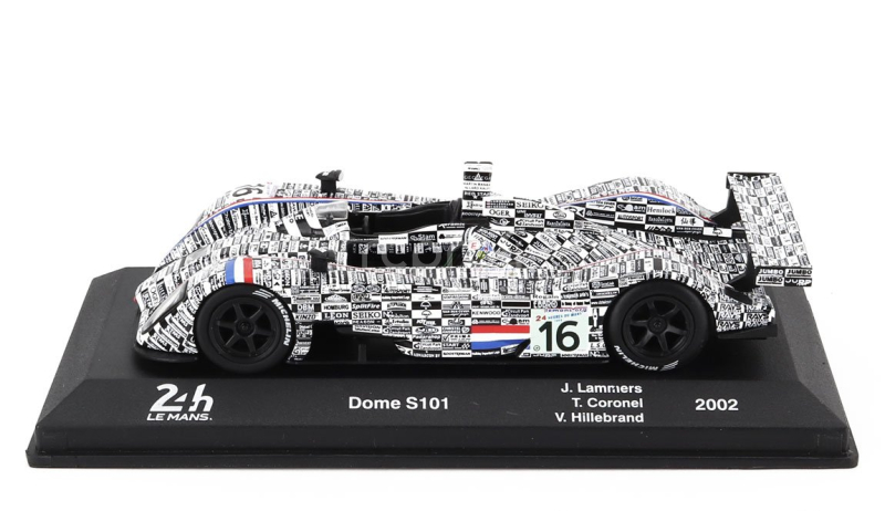 Edicola Dome S101 Judd Gv4 4.0 L V10 Team Racing For Holland N 16 24h Le Mans 2002 Jan Lammers - Tom Coronel - Val Hillebrand 1:43 Černá Bílá