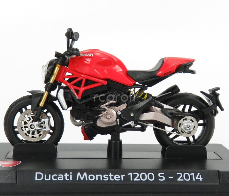Edicola Ducati Monster 1200s 2014 - Damage Display Box 1:24 Červená Černá