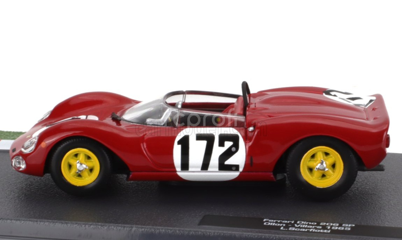 Edicola Ferrari 206sp Dino Spider Team Scuderia Ferrari Sefac N 172 Winner Ollon Villars 1965 Ludovico Scarfiotti 1:43 Red