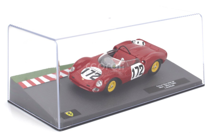 Edicola Ferrari 206sp Dino Spider Team Scuderia Ferrari Sefac N 172 Winner Ollon Villars 1965 Ludovico Scarfiotti 1:43 Red
