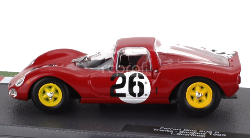 Edicola Ferrari 206sp Dino Spider Team Scuderia Ferrari Sefac N 26 Winner Trento-bondone 1965 Ludovico Scarfiotti 1:43 Red
