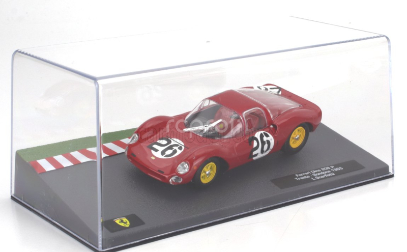 Edicola Ferrari 206sp Dino Spider Team Scuderia Ferrari Sefac N 26 Winner Trento-bondone 1965 Ludovico Scarfiotti 1:43 Red