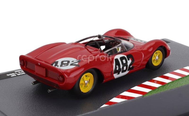Edicola Ferrari 206sp Dino Spider Team Scuderia Ferrari Sefac N 482 Winner Cesana Sestriere 1965 Ludovico Scarfiotti 1:43 Red