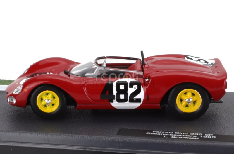 Edicola Ferrari 206sp Dino Spider Team Scuderia Ferrari Sefac N 482 Winner Cesana Sestriere 1965 Ludovico Scarfiotti 1:43 Red