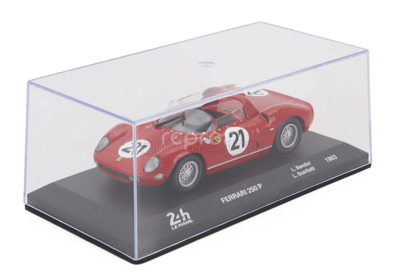 Edicola Ferrari 250p Spider 3.0l V12 Team Ferrari Spa Sefac N 21 Winner 24h Le Mans 1963 Ludovico Scarfiotti - Lorenzo Bandini 1:43 Red