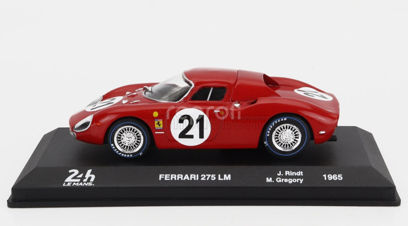 Edicola Ferrari 275lm 3.3l V12 Ch. N5893 Team N.a.r.t. North American Racing N 21 Winner 24h Le Mans 1965 Jochen Rindt - Masten Gregory 1:43 Red
