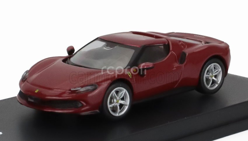 Edicola Ferrari 296 Gtb Hybrid 830hp V6 2021 - Con Vetrina - With Showcase 1:64 Red