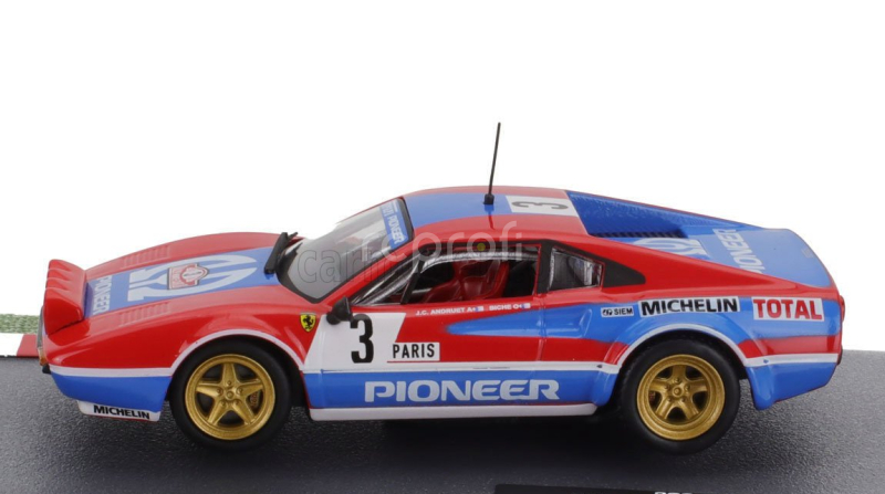 Edicola Ferrari 308 Gtb Gr.4 (night Version) N 3 Rally Montecarlo 1982 Jean Claude Andruet - Michele Petit Biche 1:43 Červená Modrá