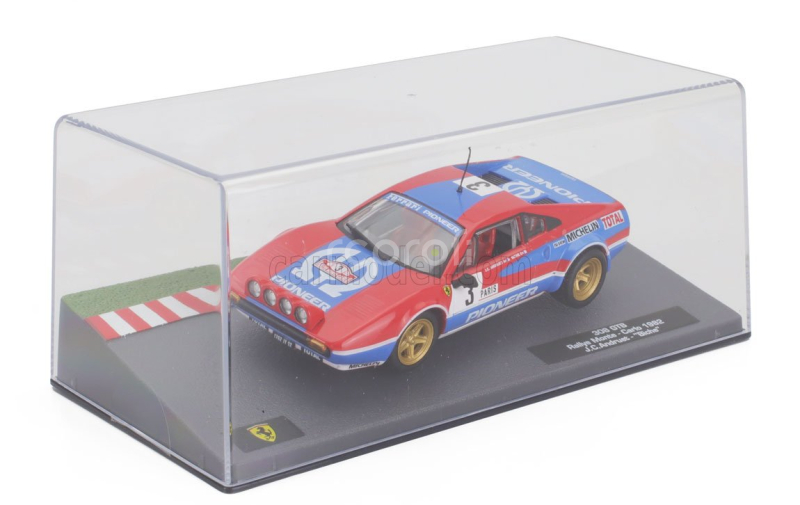 Edicola Ferrari 308 Gtb Gr.4 (night Version) N 3 Rally Montecarlo 1982 Jean Claude Andruet - Michele Petit Biche 1:43 Červená Modrá