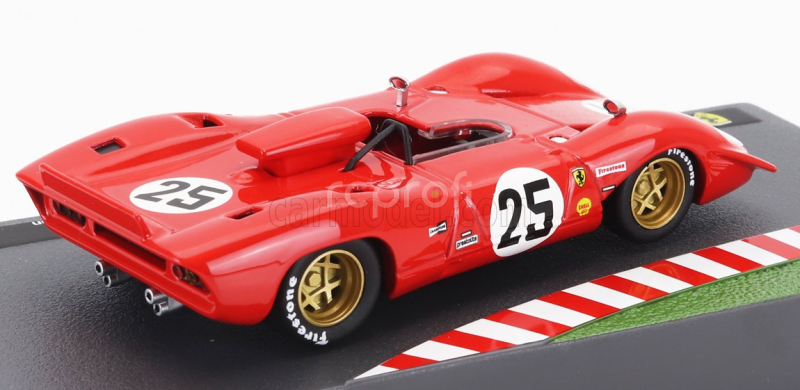 Edicola Ferrari 312p 3.0l Spider Team Sefac N 25 2nd 12h Sebring 1969 Mario Andretti - Chris Amon 1:43 Red