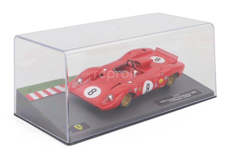 Edicola Ferrari 312p Spider N 8 2nd 1000km Spa Francorchamps 1969 Pedro Rodriguez - David Piper 1:43 Red