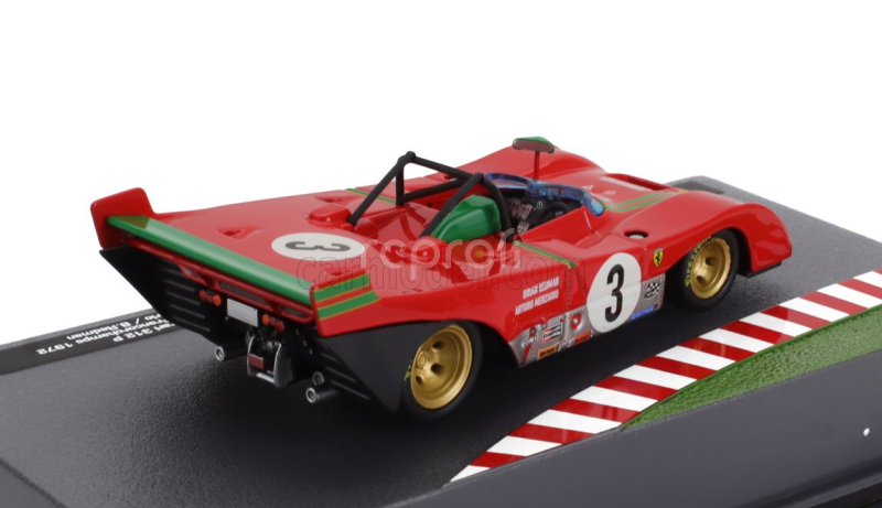 Edicola Ferrari 312pb N 3 Winner 1000km Spa Francorchamps 1972 Brian Redman - Arturo Merzario 1:43 Červená Zelená