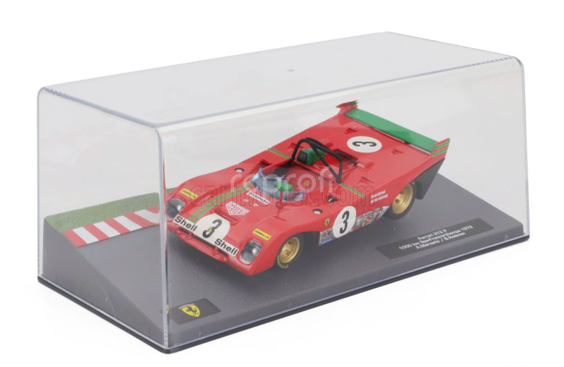 Edicola Ferrari 312pb N 3 Winner 1000km Spa Francorchamps 1972 Brian Redman - Arturo Merzario 1:43 Červená Zelená