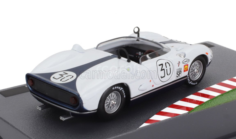 Edicola Ferrari 330p Spider Team Mecom Racing N 30 12h Sebring 1965 Pedro Rodriguez - Graham Hill 1:43 Bílá Modrá