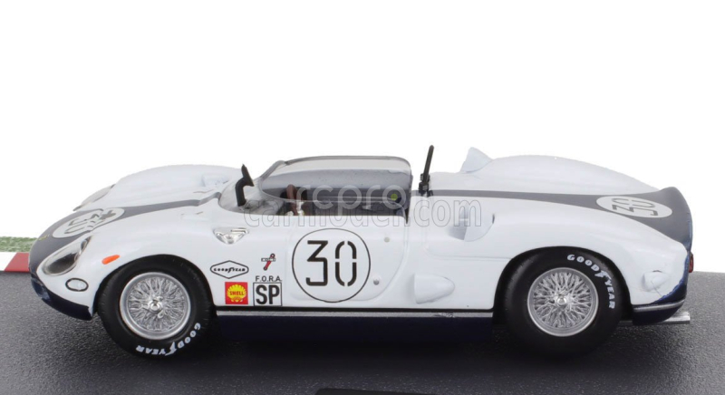Edicola Ferrari 330p Spider Team Mecom Racing N 30 12h Sebring 1965 Pedro Rodriguez - Graham Hill 1:43 Bílá Modrá
