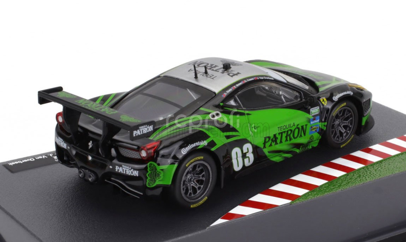 Edicola Ferrari 458 Italia 4.5l V8 Grand-am Team Extreme Speed Motorsport N 03 24h Daytona 2012 Scott Sharp - Ed Brown - Johannes Van Overbeek - Guy Cosmo 1:43 Zelená Černá