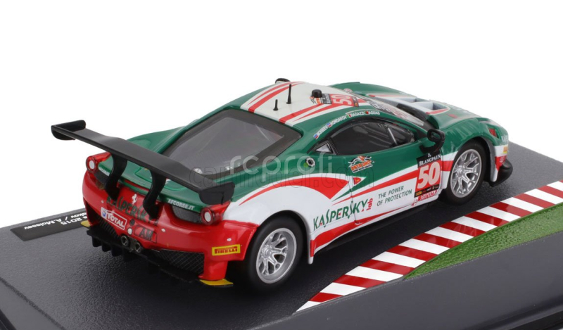 Edicola Ferrari 458 Italia Gt3 4.5l V8 Team Af Corse N 50 24h Spa Francorchamps 2015 Alexander Moiseev - Garry Kondakov - Riccardo Ragazzi - Rui Aguas 1:43 Zelená Bílá Červená