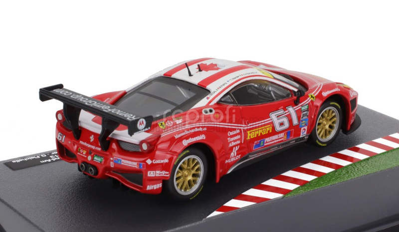 Edicola Ferrari 458 Italia Gt3 4.5l V8 Team Aim Motorsport N 61 24h Daytona 2013 Giancarlo Fisichella - Jeff Segal - Toni Vilander 1:43 Červená Bílá