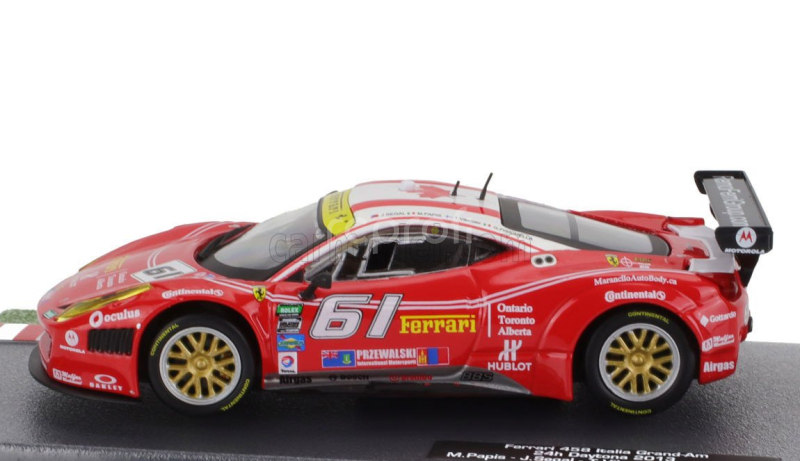 Edicola Ferrari 458 Italia Gt3 4.5l V8 Team Aim Motorsport N 61 24h Daytona 2013 Giancarlo Fisichella - Jeff Segal - Toni Vilander 1:43 Červená Bílá