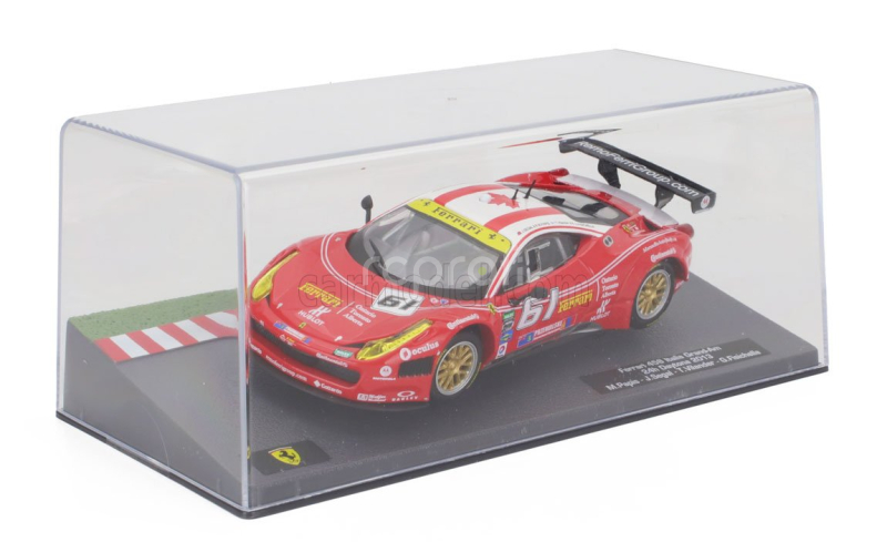 Edicola Ferrari 458 Italia Gt3 4.5l V8 Team Aim Motorsport N 61 24h Daytona 2013 Giancarlo Fisichella - Jeff Segal - Toni Vilander 1:43 Červená Bílá