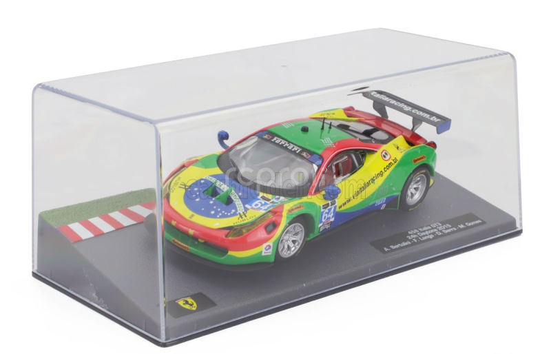 Edicola Ferrari 458 Italia Gt3 4.5l V8 Team Scuderia Corsa N 64 24h Daytona 2015 Andrea Bertolini - Francisco Longo - Daniel Serra - Marcos Gomes 1:43 Červená Zelená Modrá Žlutá