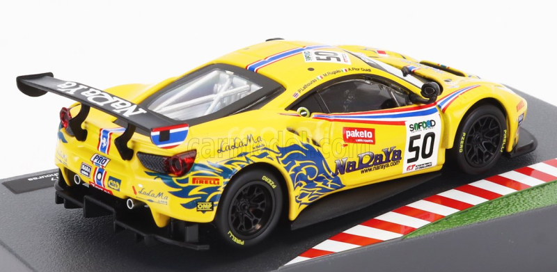Edicola Ferrari 488 Gt3 3.9l Turbo V8 Team Af Corse N 50 24h Spa 2017 Alessandro Pierguidi - Michele Rugolo - Pasin Lathouras 1:43 Žlutá