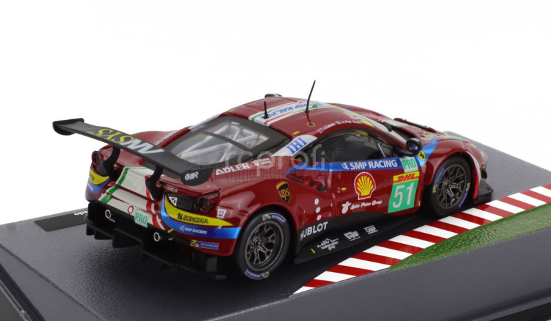 Edicola Ferrari 488 Gt3 3.9l Turbo V8 Team Af Corse N 51 6h Silverstone 2017 Alessandro Pierguidi - James Calado 1:43 Red