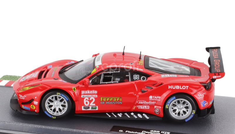Edicola Ferrari 488 Gte 3.9l Turbo V8 Team Risi Competizione N 62 24h Daytona 2017 Giancarlo Fisichella - James Calado - Toni Vilander 1:43 Red