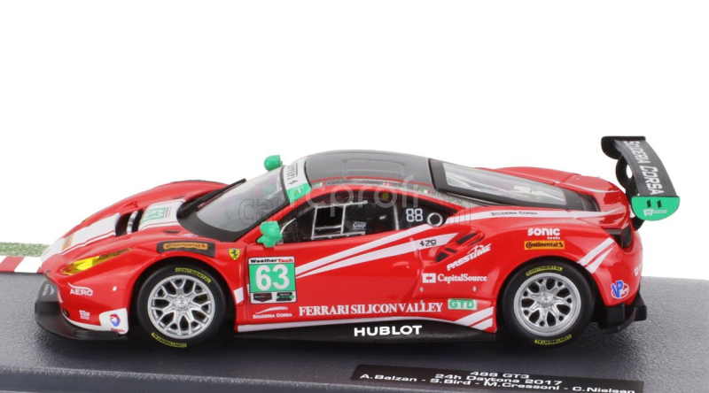 Edicola Ferrari 488 Gte 3.9l Turbo V8 Team Scuderia Corsa N 63 24h Daytona 2017 Christina Nielsen - Alessandro Balzan - Matteo Cressoni - Sam Bird 1:43 Červená Černá