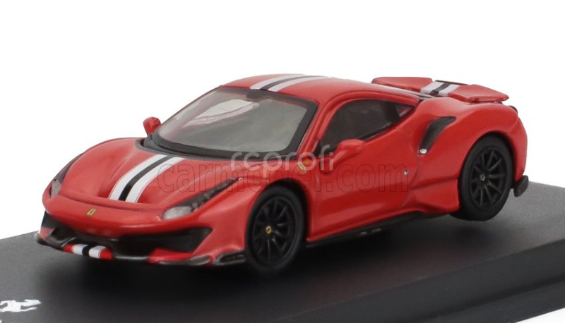 Edicola Ferrari 488 Pista 2018 - Con Vetrina - With Showcase 1:64 Rosso Corsa 322 - Červená