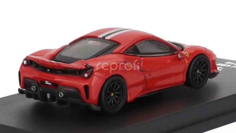 Edicola Ferrari 488 Pista 2018 - Con Vetrina - With Showcase 1:64 Rosso Corsa 322 - Červená