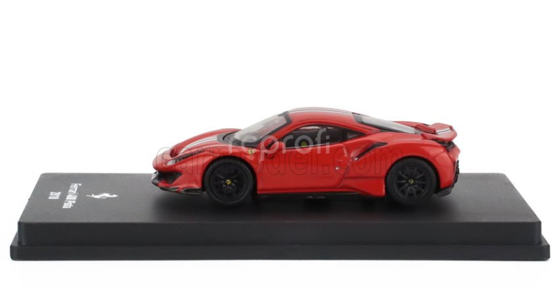 Edicola Ferrari 488 Pista 2018 - Con Vetrina - With Showcase 1:64 Rosso Corsa 322 - Červená