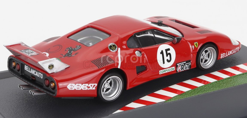 Edicola Ferrari 512bb Team Bellancauto N 15 1000km Monza 1981 Maurizio Flammini - Spartaco Dini - Fabrizio Violati 1:43 Red