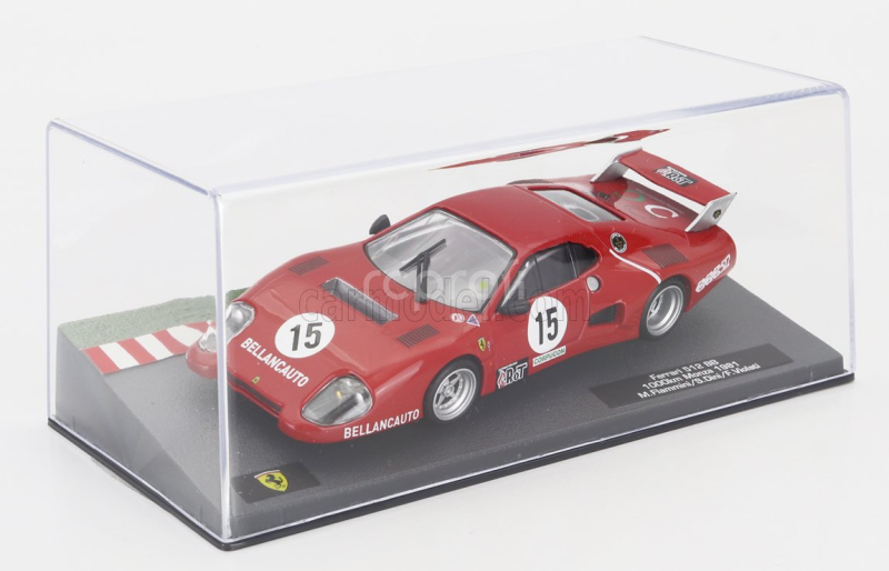 Edicola Ferrari 512bb Team Bellancauto N 15 1000km Monza 1981 Maurizio Flammini - Spartaco Dini - Fabrizio Violati 1:43 Red