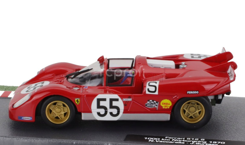 Edicola Ferrari 512s Spider Team Sefac Team N 55 3rd 1000km Nurburgring 1970 John Surtees - Nino Vaccarella 1:43 Red