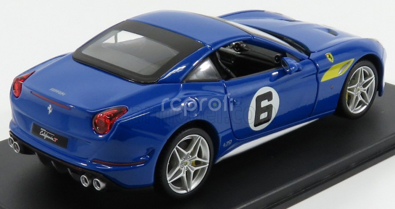 Edicola Ferrari California T N 6 1971 - Inspired By The 512m - Con Vetrina - With Showcase 1:24 Blue