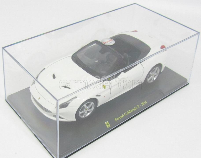 Edicola Ferrari California T Spider Open Roof 2014 - Con Vetrina - With Showcase 1:24 Bílá