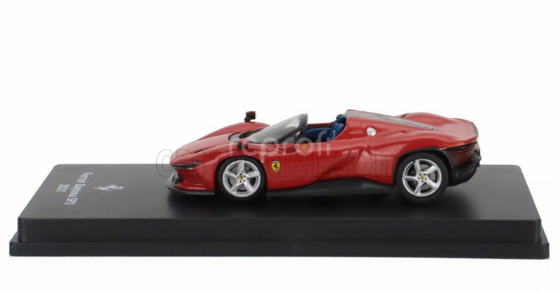 Edicola Ferrari Daytona Sp3 Open Roof 2021 - Con Vetrina - With Showcase 1:64 Rosso Corsa - Červená