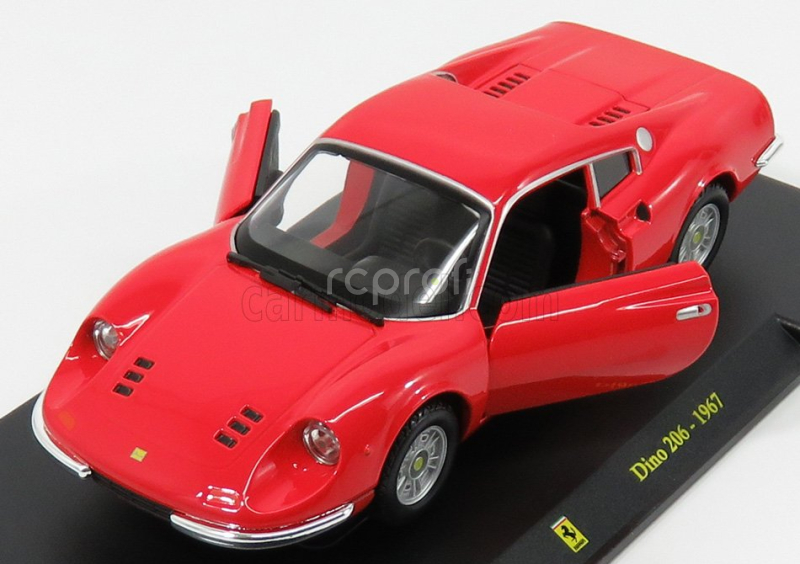Edicola Ferrari Dino 206 1967 - Con Vetrina - With Showcase 1:24 Red