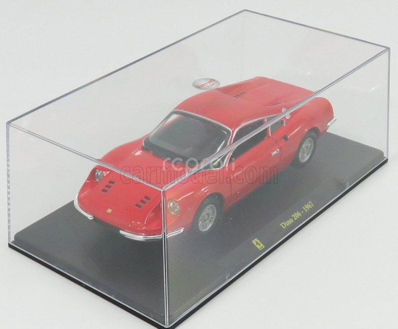Edicola Ferrari Dino 206 1967 - Con Vetrina - With Showcase 1:24 Red
