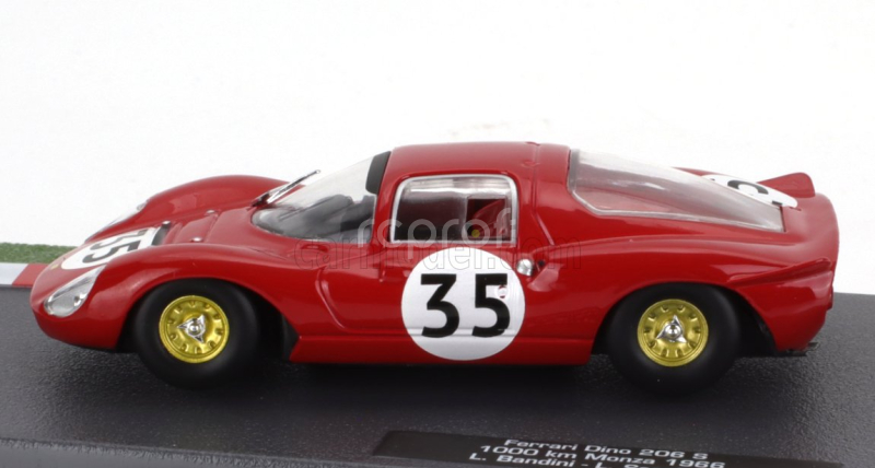 Edicola Ferrari Dino 206 Coupe N 35 1000km Monza 1966 Lorenzo Bandini - Ludovico Scarfiotti 1:43 Red